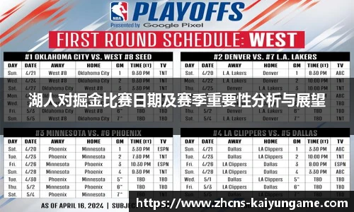 湖人对掘金比赛日期及赛季重要性分析与展望